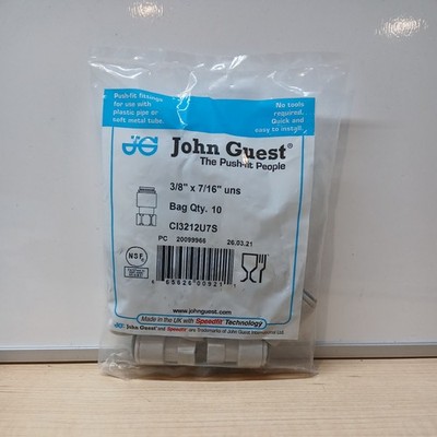 John Guest CI3212U7S Universal Female Tap Adapter 3/8'' Pushfit x 7/16''