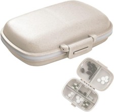 1Pack Travel Pill Organizer, 8 Compartments Portable Pill Case, Small Pill Box f