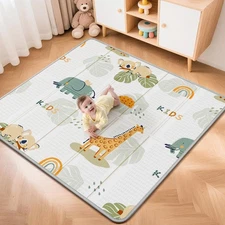 Foldable Baby Play Mat, 50x50 Playpen Mat, Waterproof Playmats for Babies and...