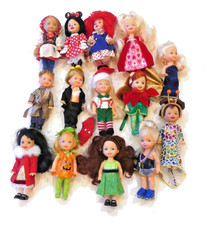 Barbie Kelly Muñecas Minnie Raggedy Ann Valentine Adorno Muñecas 14 Lote Mixto