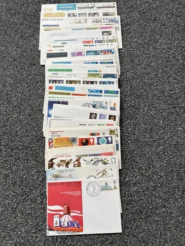 Job Lot of 48 UK GB Pre-Decimal First Day Covers & Covers FDC 1964-1970 Lot #O6