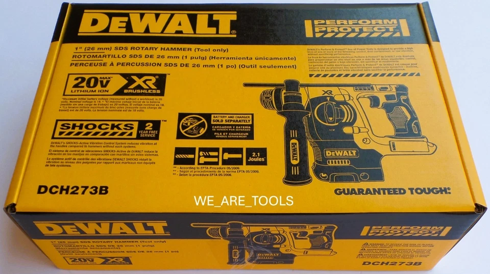 DEWALT DCH273B 20V 1" XR Brushless Cordless SDS Plus L-Shape Rotary Hammer - Image 2 of 4