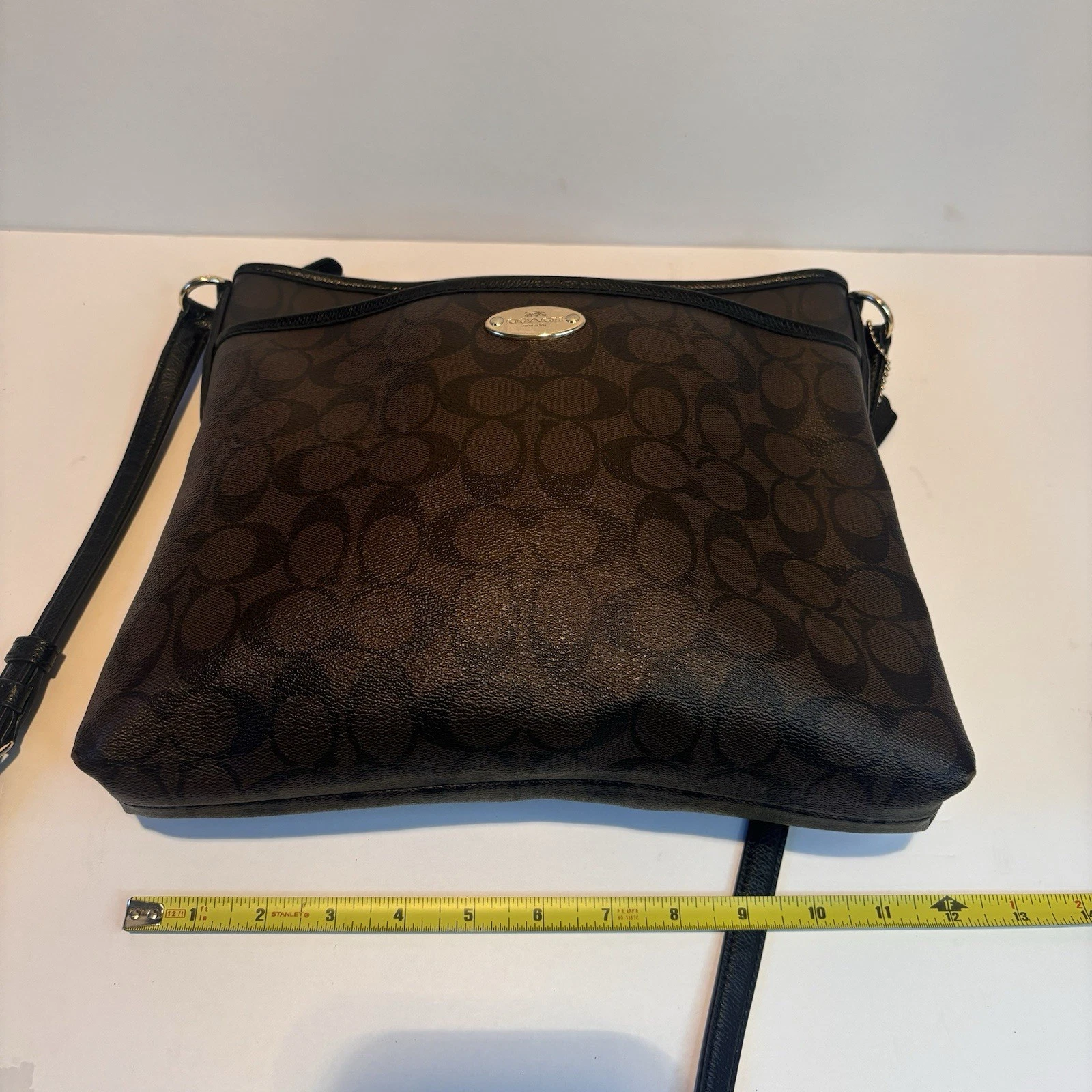 Borsa a tracolla Coach marrone #QO1BQI PELLE borsa a tracolla modello C tote carriage