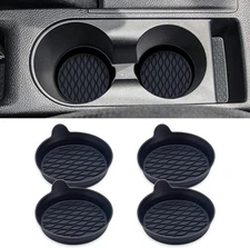 4PCS Car Cup Holder Coasters, Universal Silicone Non-Slip Insert Cup Coasters, S