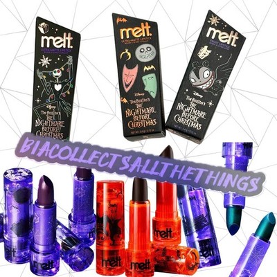 NEW MELT COSMETICS DISNEY Nightmare Before Christmas Ultra Matte Frost Lipsticks