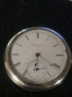 1897 Elgin Antique Pocket Watch 16s 17j OF Running. Train Engraved On Back.