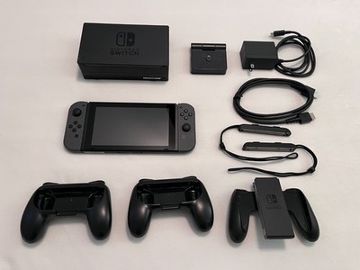 Nintendo Switch Gray HAC-001(-01) 128GB Bundle Dock & Accessories