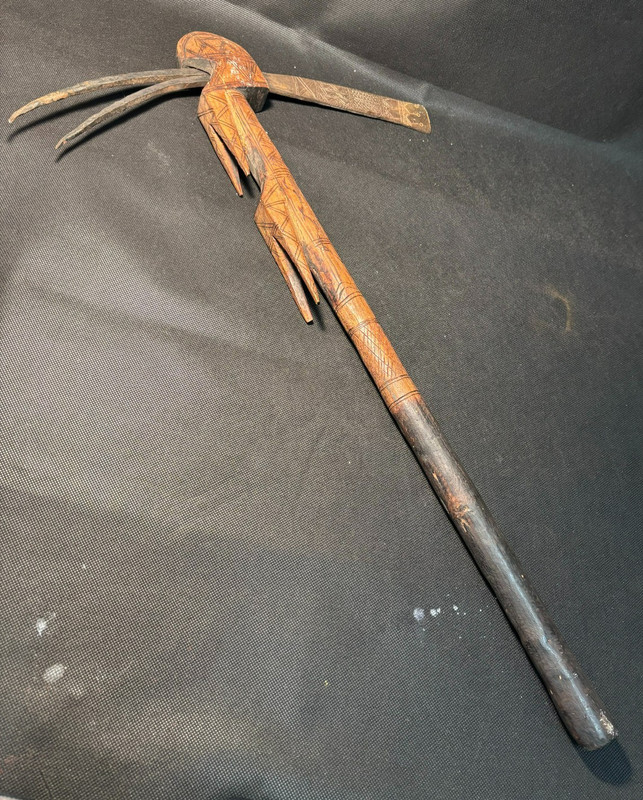 Old Eritrean Ceremonial Axe - Distinctive in Shape + Engraving -Good Shape (109)