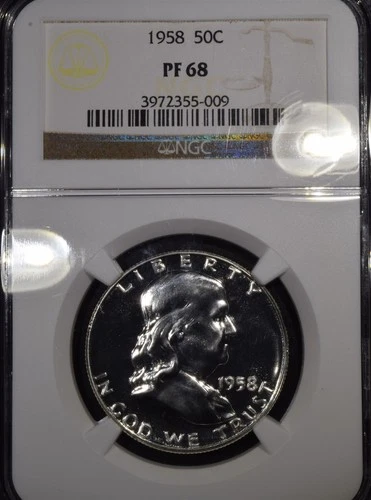 1958 Franklin Half Dollar "NGC PF68"