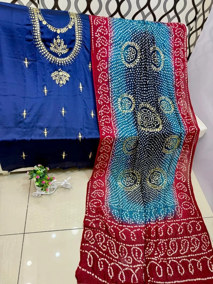 Coleção de casamento chunri feito à mão e trabalho mukesh dourado - Imagem 4 de 4