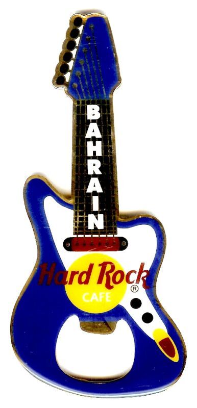 Hard Rock Cafe BAHRAIN. Bottle Opener Guitar Magnet .