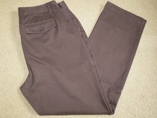 GREAT Eddie Bauer brown flat front khakis / pants - womens 14