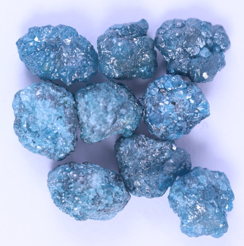 13,51Ct Natürlicher Blauer Rohdiamant Blauer Rohdiamant Ungeschliffen Blauer ... - Bild 5 von 6