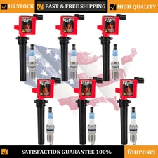 For 01-08 Ford Escape 3.0L Iridium Spark Plug and Ignition Coil HIGH PERFORMANCE