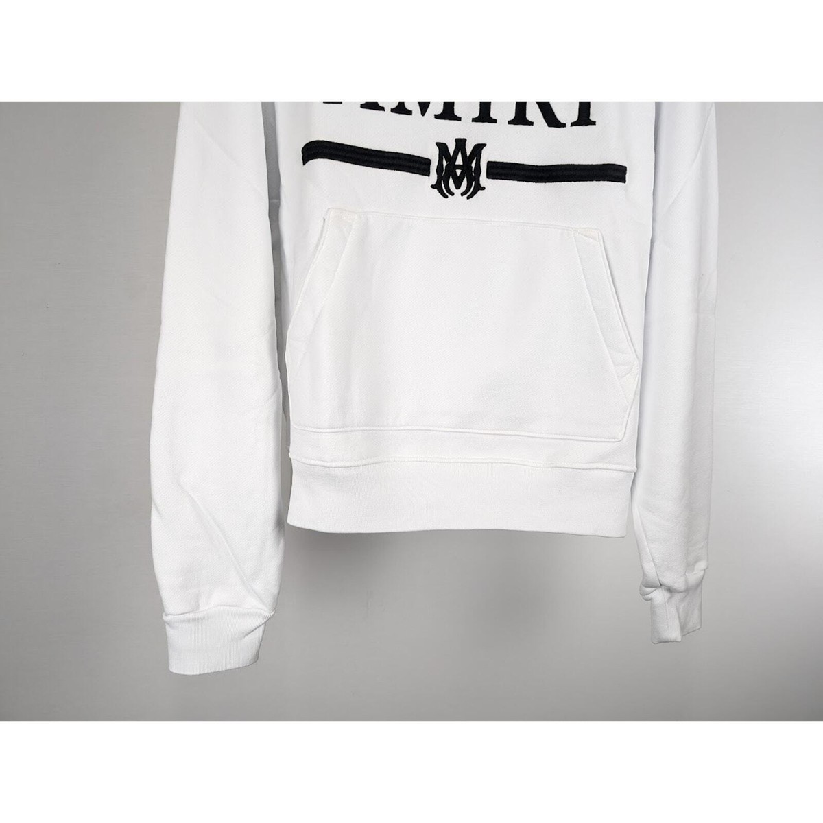 Amiri MA Bar Embroidery Hoodie in White BNWT XXL | eBay