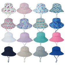 Children Kids Bucket Hat Boys Girls Sunhat UV Protection Summer Beach Cap Cotton