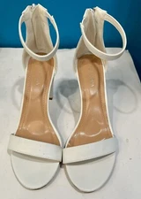 Top Moda Hannah-1 Women's Ankle Strap Shoes White Color Size 9