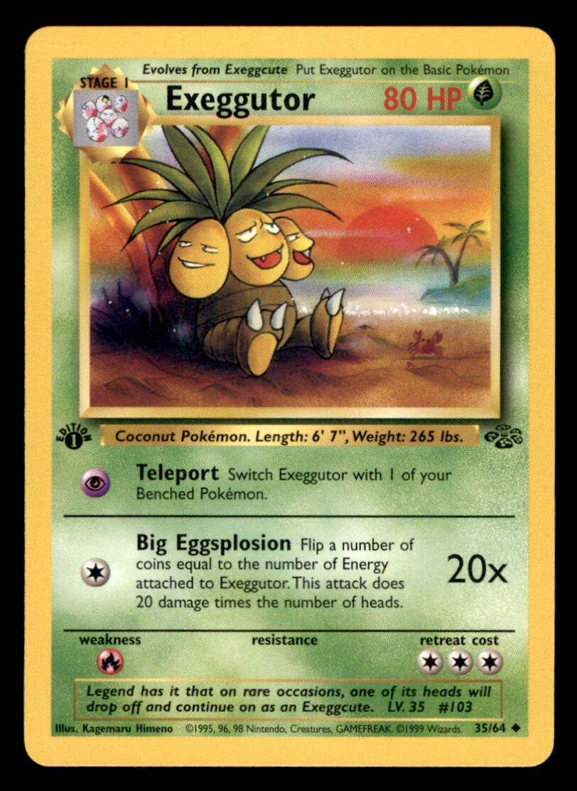1999 Pokemon Jungle 1st Edition #35 Exeggutor NM/MT | eBay