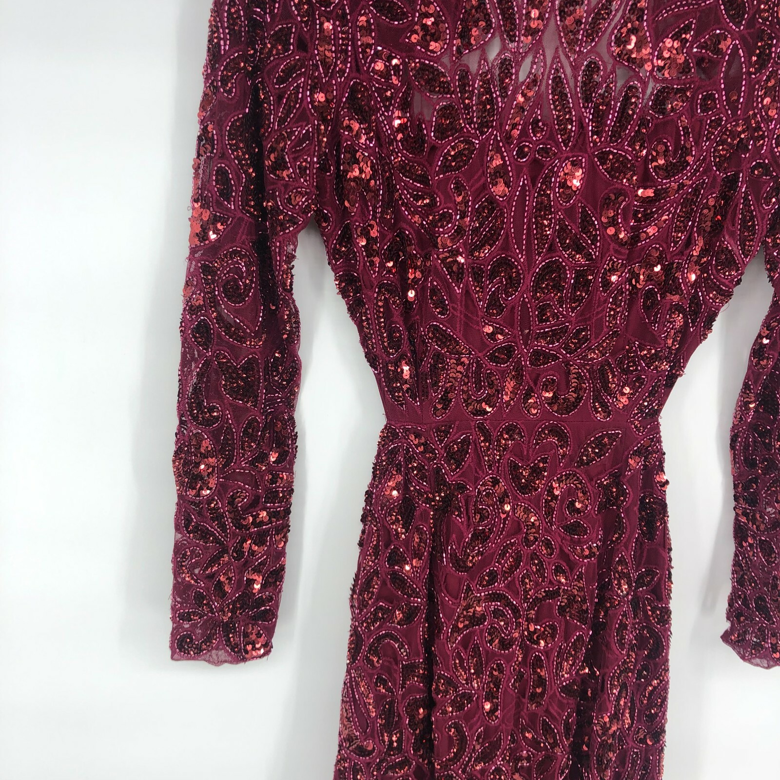 ASOS EDITION Red Maroon Burgundy Sequin 