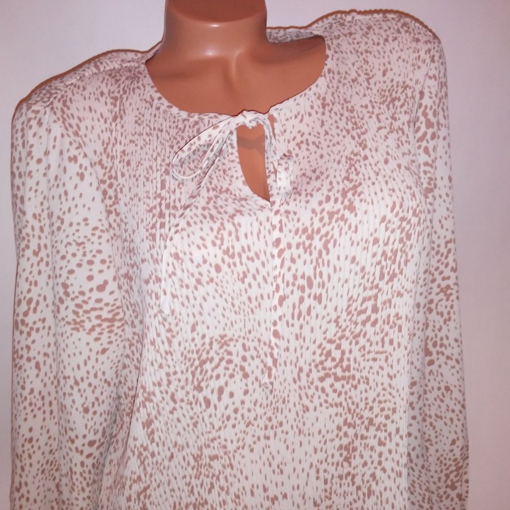 Blouse Imprimée VERA WANG - Taille M, 100% Polyester, Sans Manches - Occasion Très Bon état