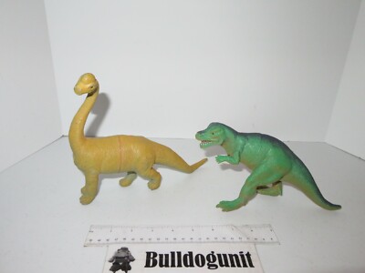 Lot 2 Dinosaur Tyrannosaurus Brachiosaurus T-Rex Figure Jurassic Figurine Toy Gr