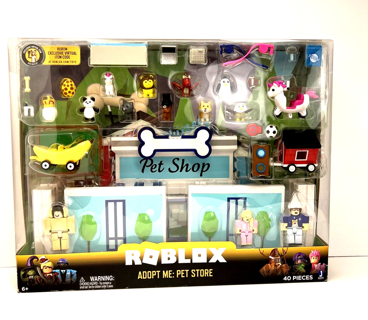 Roblox Celebrity Adopt Me Pet Shop Store 40 Pieces Playset Includes Virtual  Code 191726022213