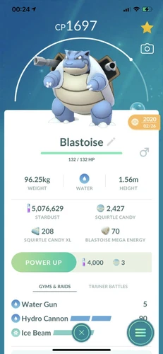 Clone Blastoise 3 moveset have Hydro Canon - Trade - Read Description