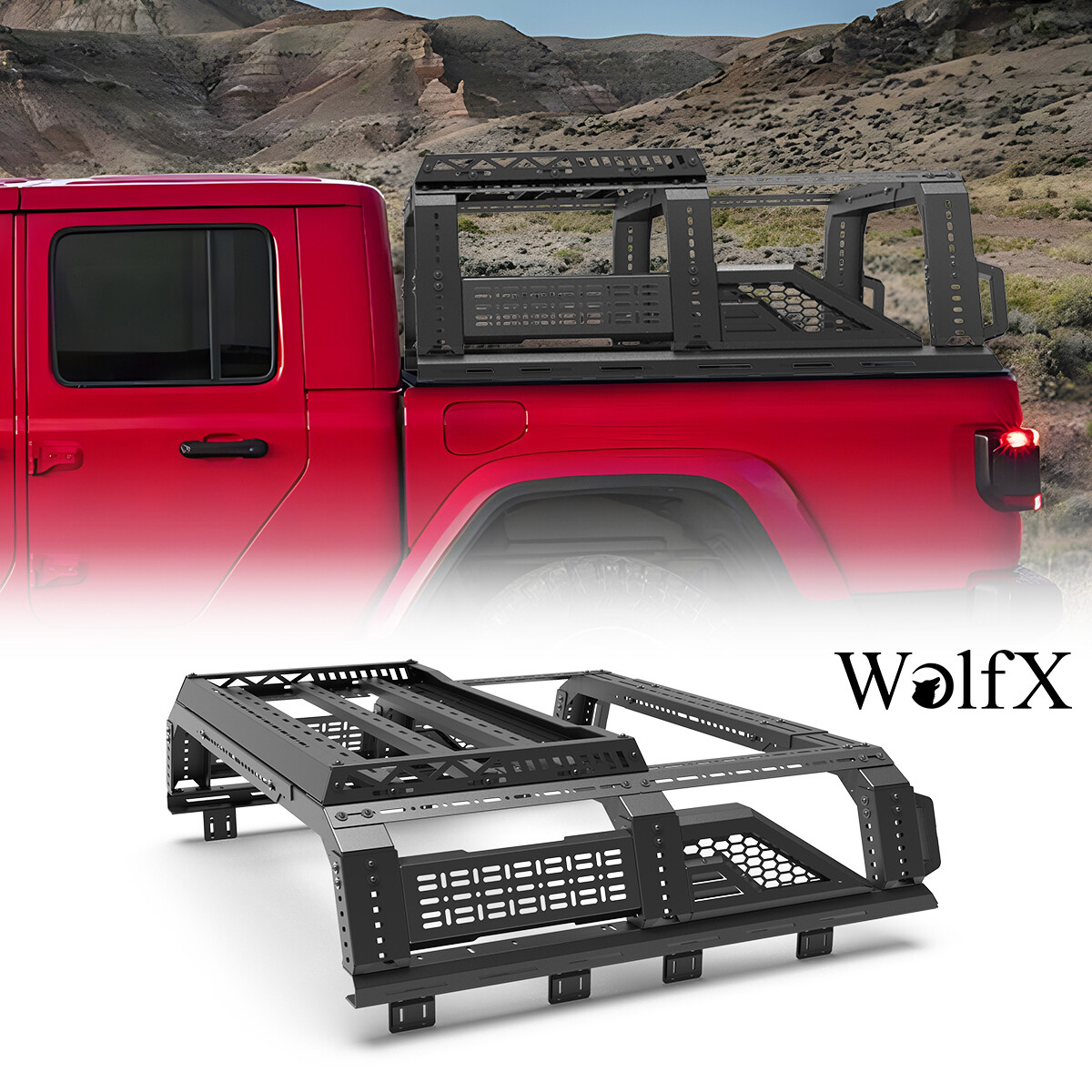 Roll Bar Chase Rack Mid-Size Pickup Truck For Ford Toyota Jeep Chevy GMC Nissan