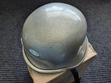 1966 TECO Silver Glitter Motorcycle / Mini Bike Helmet NOS