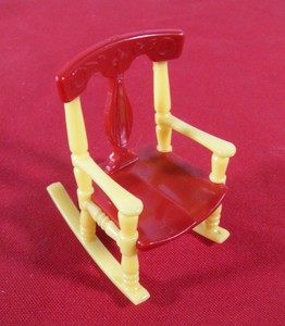 dollhouse rocking chair red