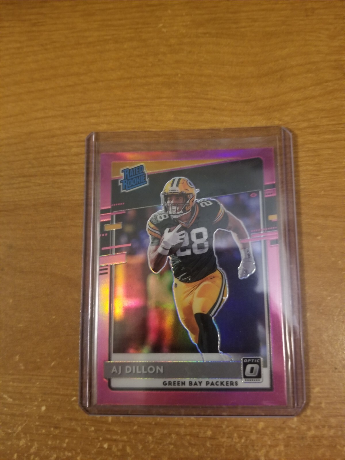 2020 PANINI DONRUSS OPTIC FOOTBALL HOLO PINK #174 AJ DILLON RC PACKERS NM/M