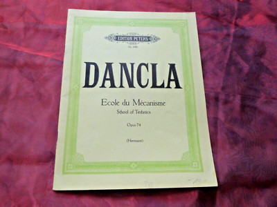 DANCLA Ecole du Mécanisme Opus 74 Noten für Violine Edition Peters Nr. 1080