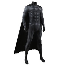 Costume tuta nera Superman cosplay muscolare adulto bambini tute mantello Halloween