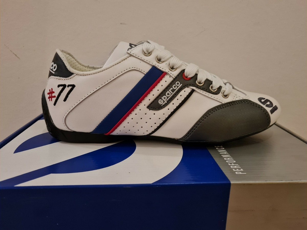 Sparco Time 77 Stoffschuhe – Weiß/Schwarz In Größe 36