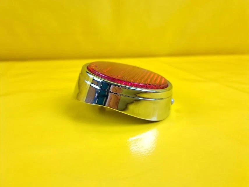 Foco trasero derecho opel ompia record 1957 ojo de gato cromo original Foto 3 de 4