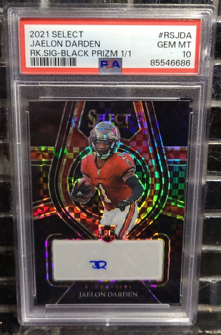 Jaelon Darden Panini Select Rookie Signatures #RSJDA Black Prizm 1/1