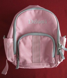 Pottery Barn Kids Preschool Backpack Pink Grey Personalized
