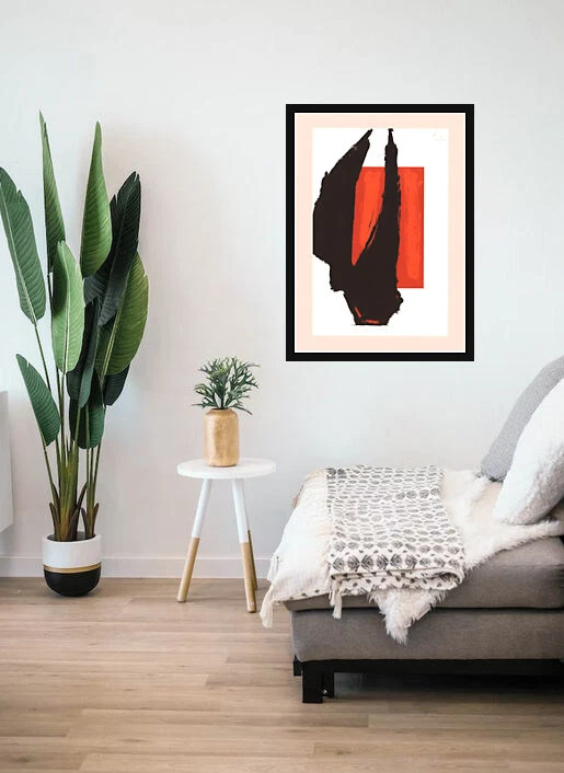 Роберт Motherwell искусства Чикаго 1981 абстрактная литография печати 27 x 20 - Изображение 4 из 4