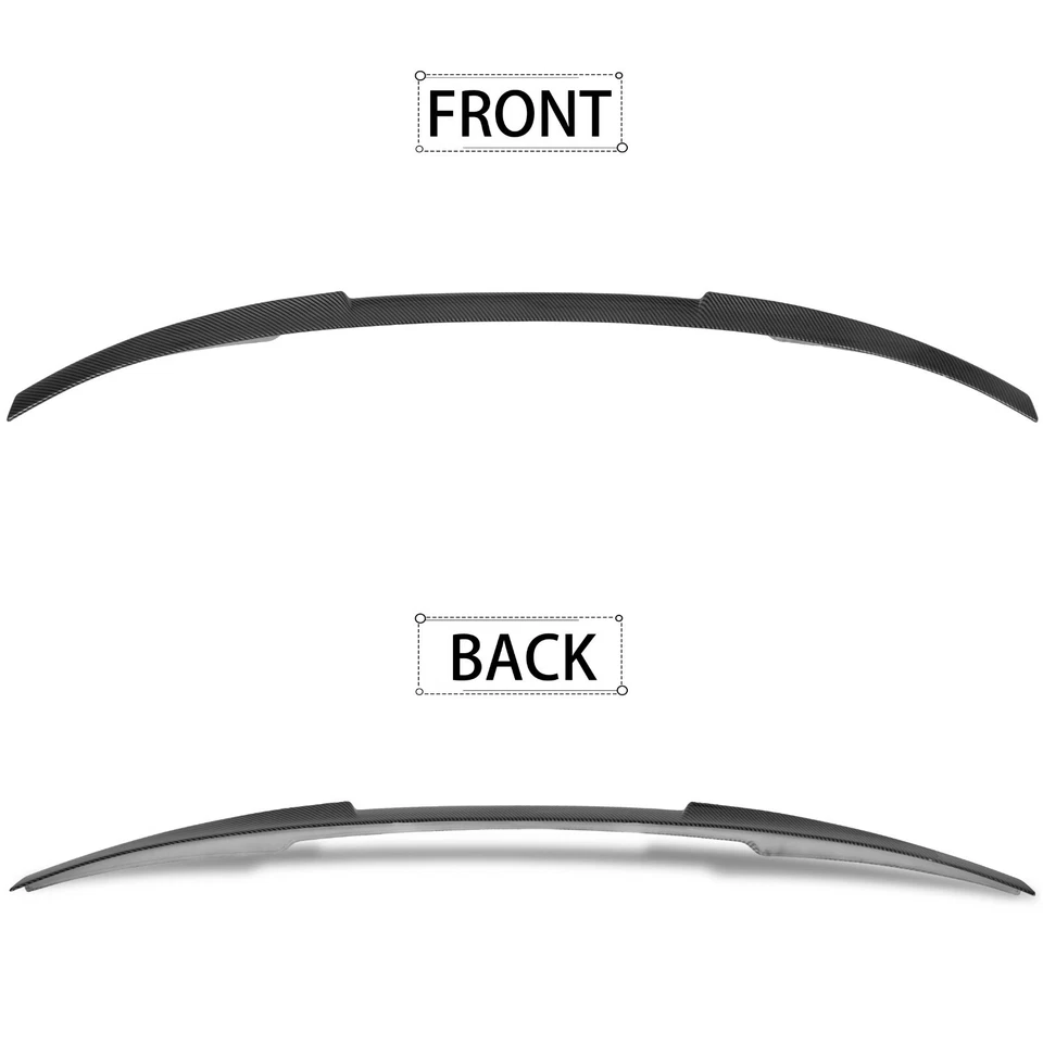 For 2014-20 BMW 4-Series F32 428i 435i Rear Spoiler M4 Gloss Carbon Fiber Style - Image 3 of 4