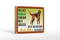 Holzschild Spruch 18X12 Cm GlüCk Irish Setter Hund Holz Deko Schild
