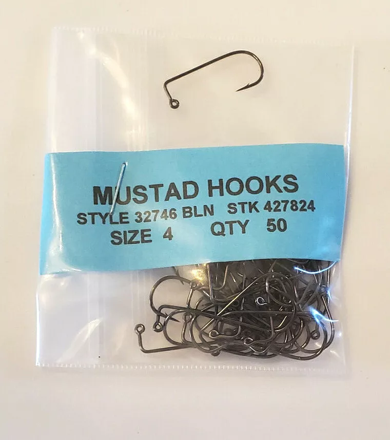 Mustad = (Like DO IT Hooks) - #4 -1 BAG of 50 CT. - Hooks lot -Terminal  Tackle