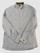  75 Kenneth Cole Reaction Men's Blue Long-Sleeve Button-Down Shirt Size XL