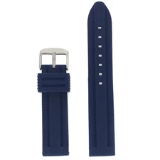 Watch Band Silicone Rubber Navy Blue Mens Sport 22mm 24mm 26mm 