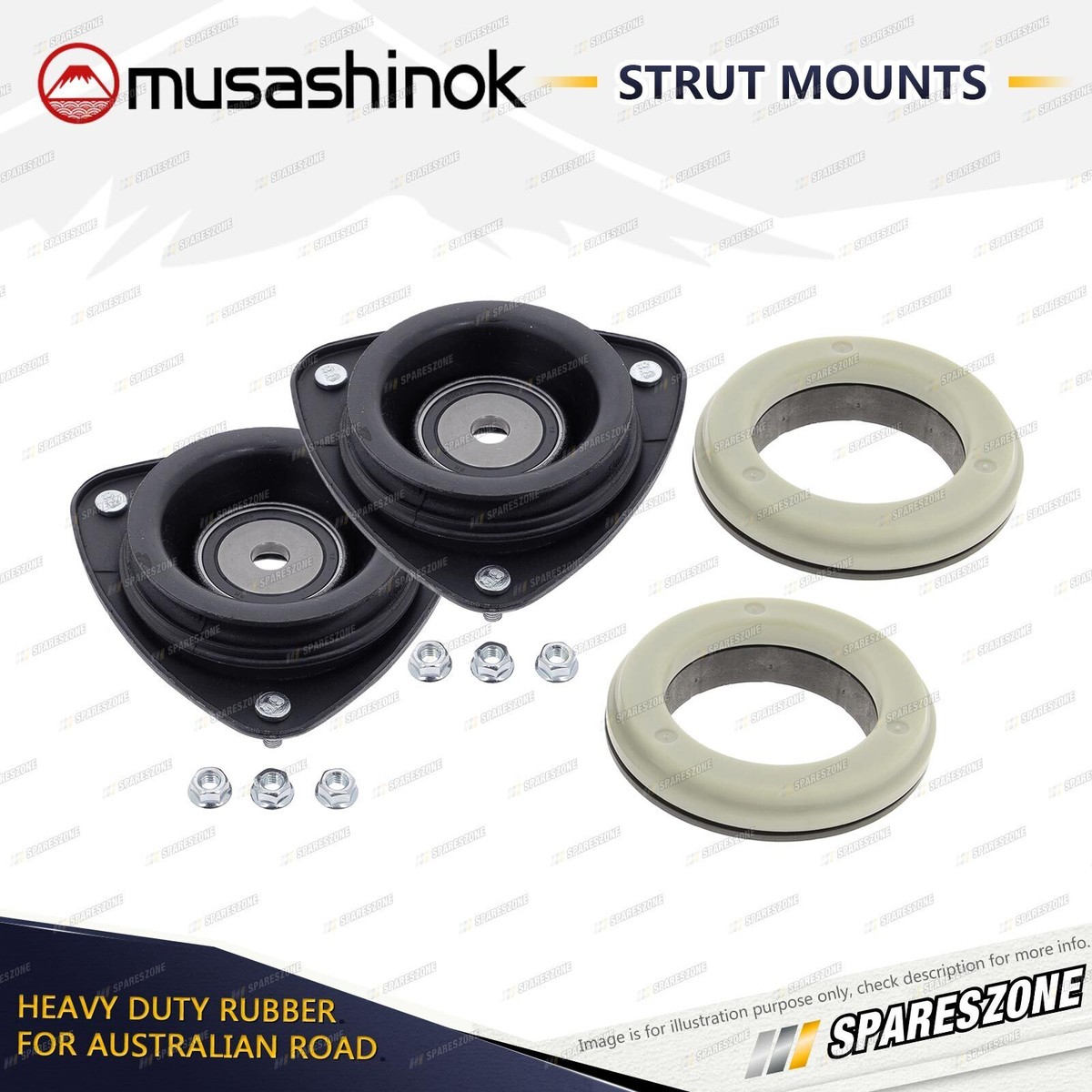 Front LH+RH Strut Mount With Bearing for Saab 9000 2.0L 2.3L 4Cyl 3.0L V6 |  eBay Australia