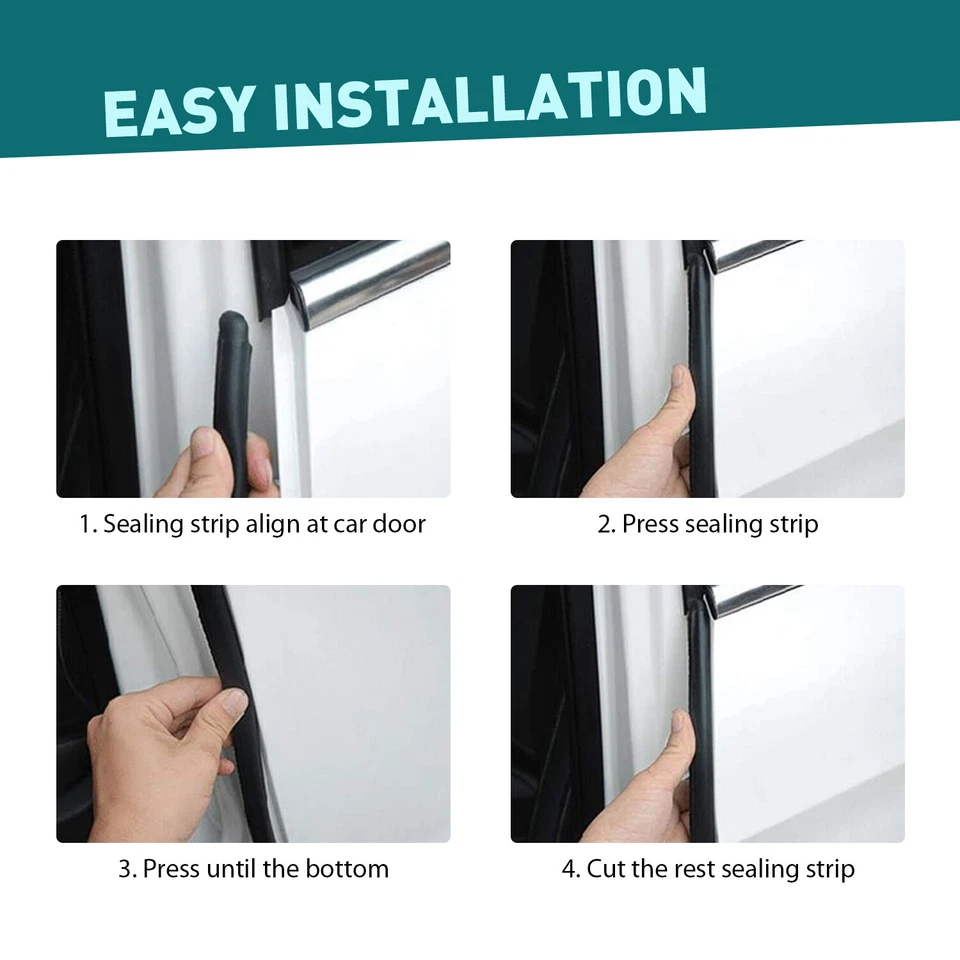 5M Rubber Pinch Weld Seal Strip Car Door Edge U Channel Trunk For Toyota Hilux - image 3 of 4