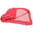 Ancienne couverture pure laine vierge ( 220 x 240 ) coloris framboise / rose