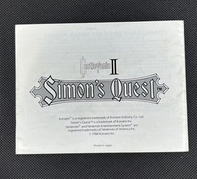 Castlevania II: Simon's Quest (Nintendo NES) autentico e completo CIB molto buono