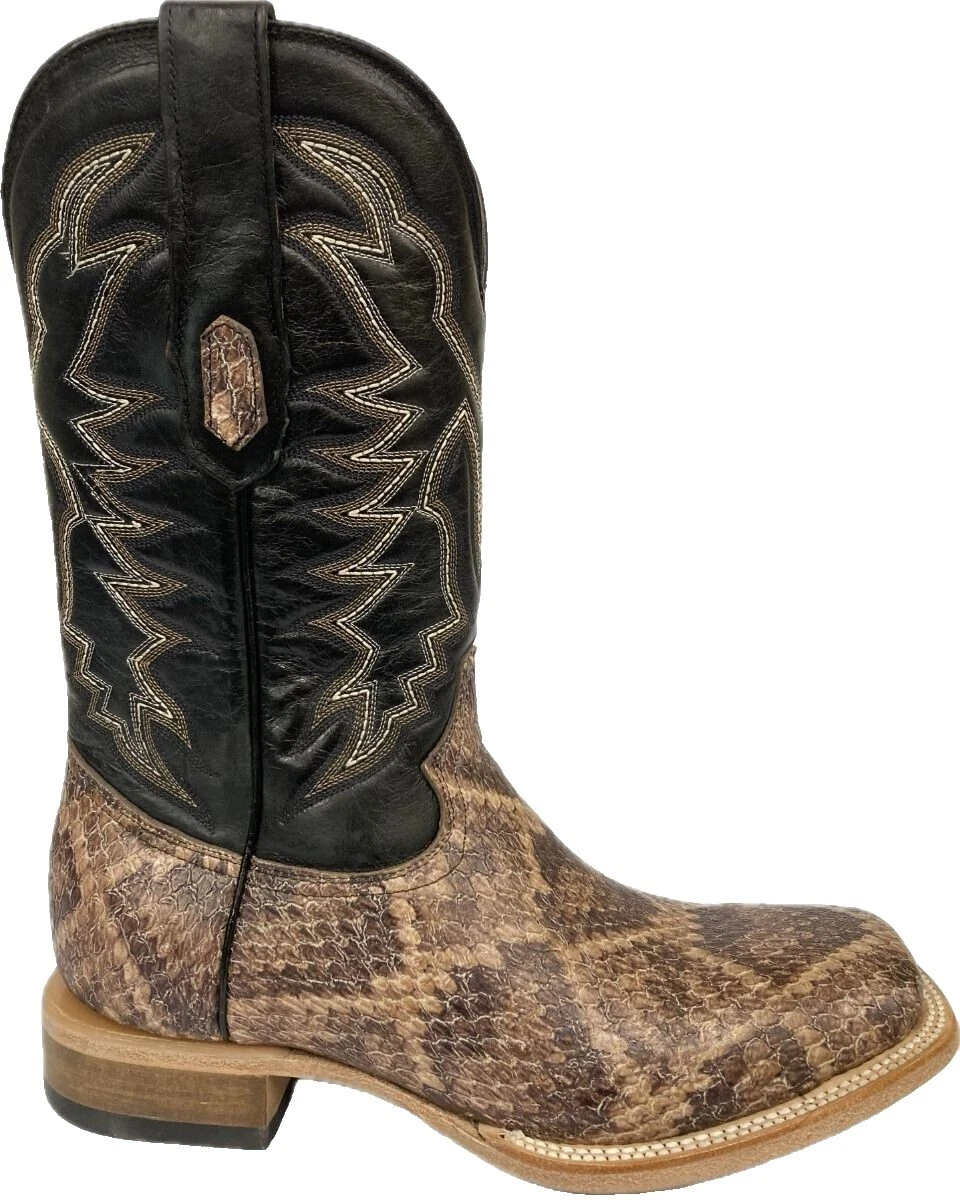 Animal Print Leather Upper Boots for Men