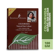 Shahnaz Husain Colourveda Natural Hair Colour, Dark Brown, 100g (Pack of 3)