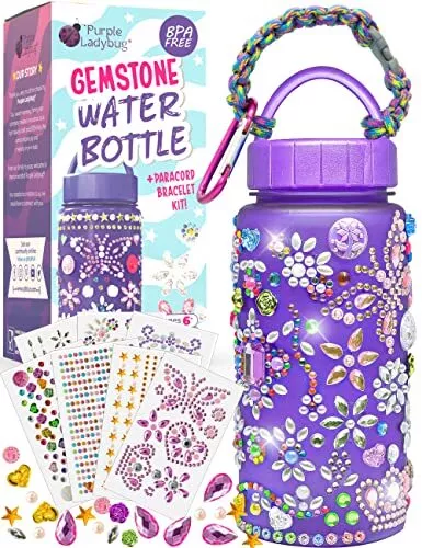 Purple Ladybug Cute School Water Bottles for Girls Age 6-8 Cool 8 Year Old  Girl